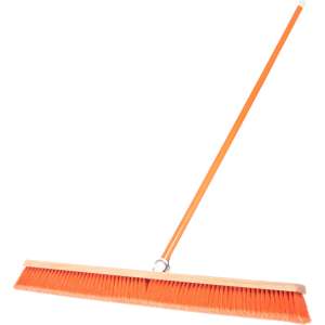 Carlisle, Flo-Pac, 36in, Flagged Sweep, Polypropylene Bristles, Orange