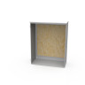 30x11x24 Hinge Cover Type 3R UL Listed Steel Knockouts  ANSI 61 Grey Wood Back Board Installed Padlocking Draw Latch Wall Mount
