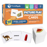 ThinkPsych Level 2 Nouns Flash Cards - 150 Picture Cards for Speech Therapy & Autism Learning Materials TPYAN01