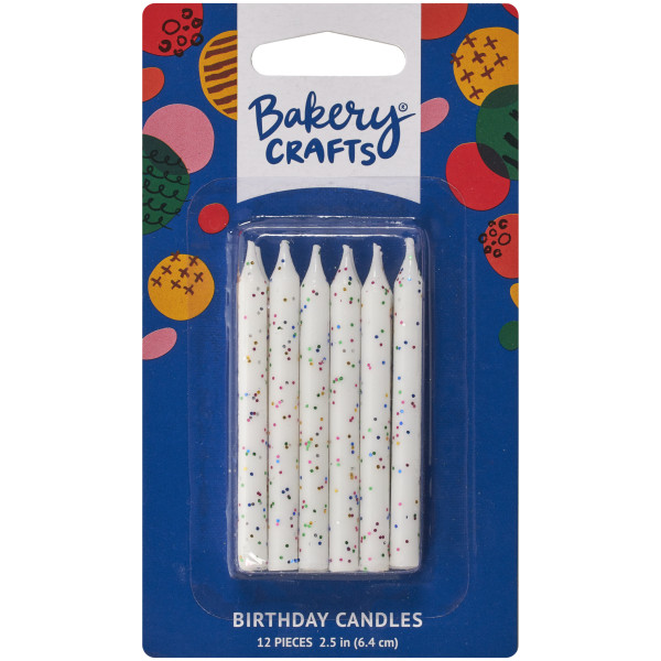 White Glitter Smooth & Spiral Candles