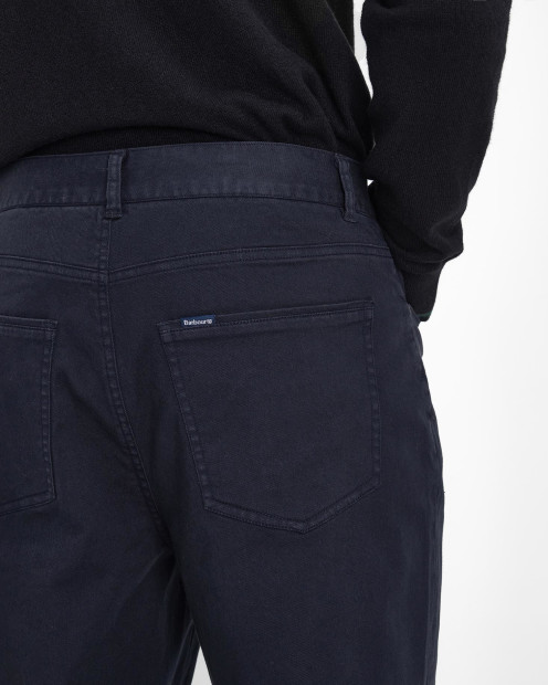 Washed Stretch Regular Trousers Dark Navy