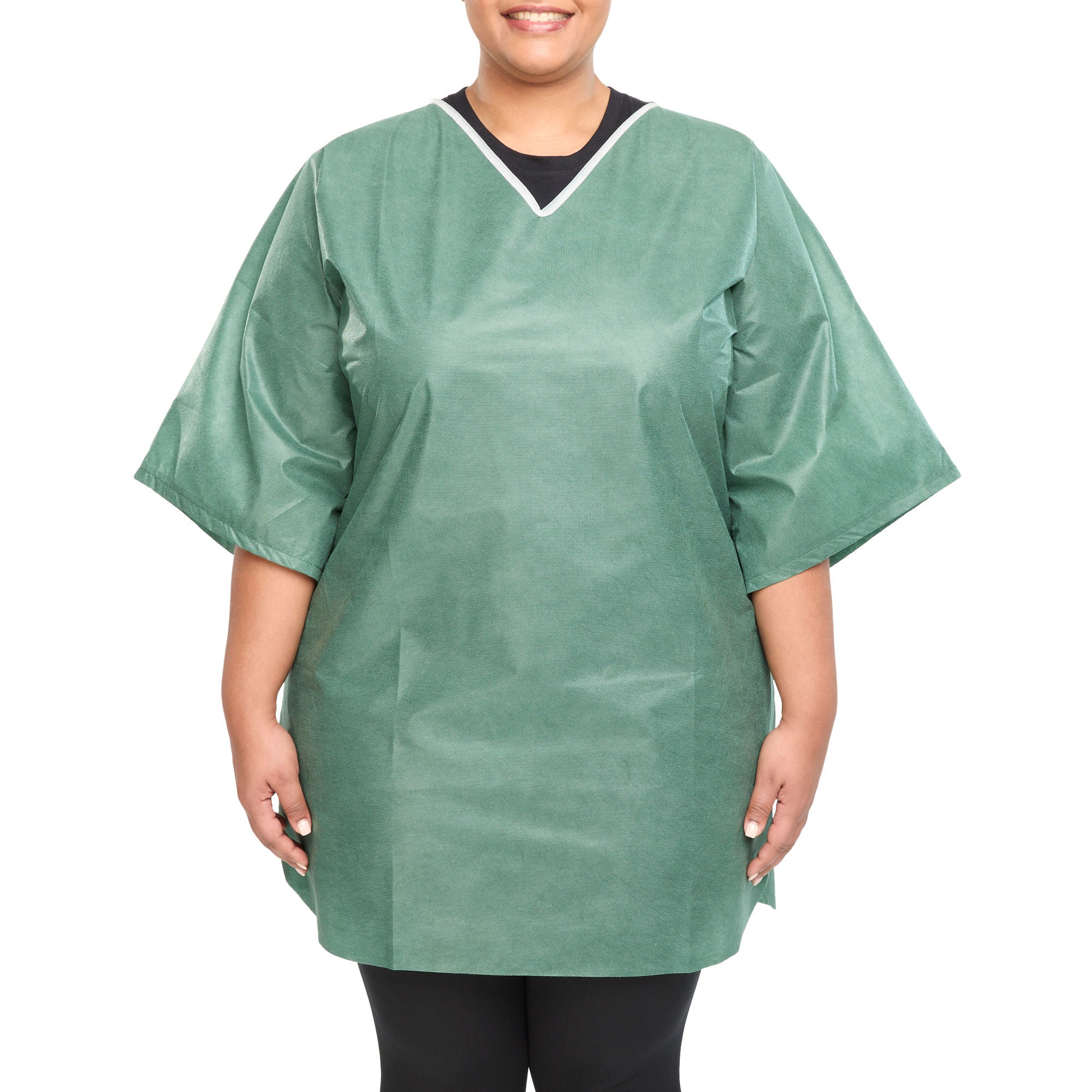 Graham Medical Short Sleeve Scrub Shirt, Green, 3X-Large
