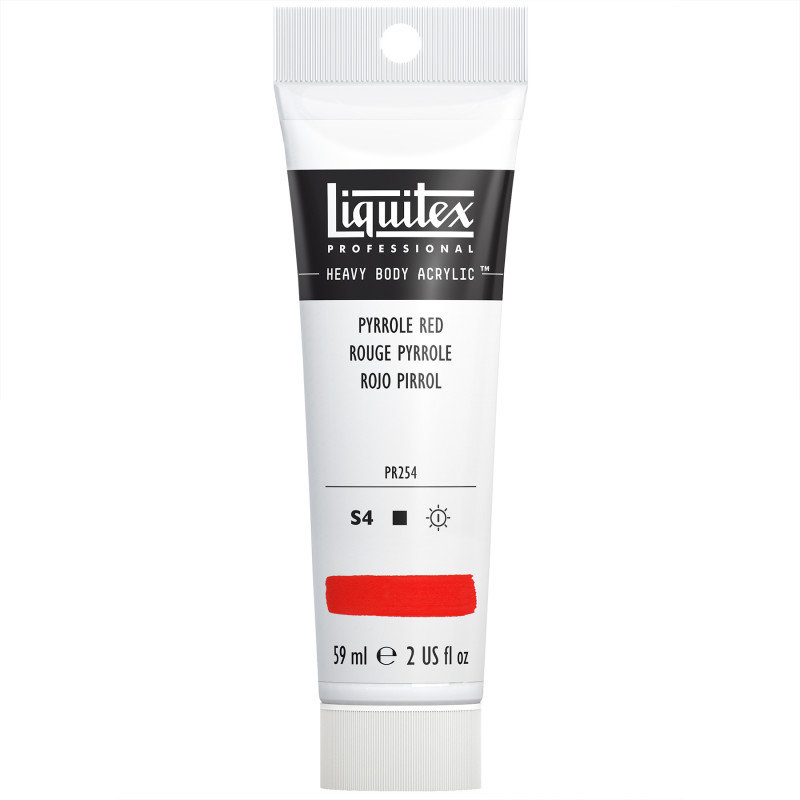 Professional Heavy Body Acrylic Paint, 59 mL Tube, Pyrrole Red