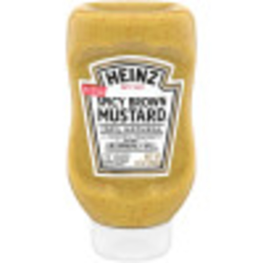  Heinz 100% Natural Spicy Brown Mustard, 14 oz Bottle 