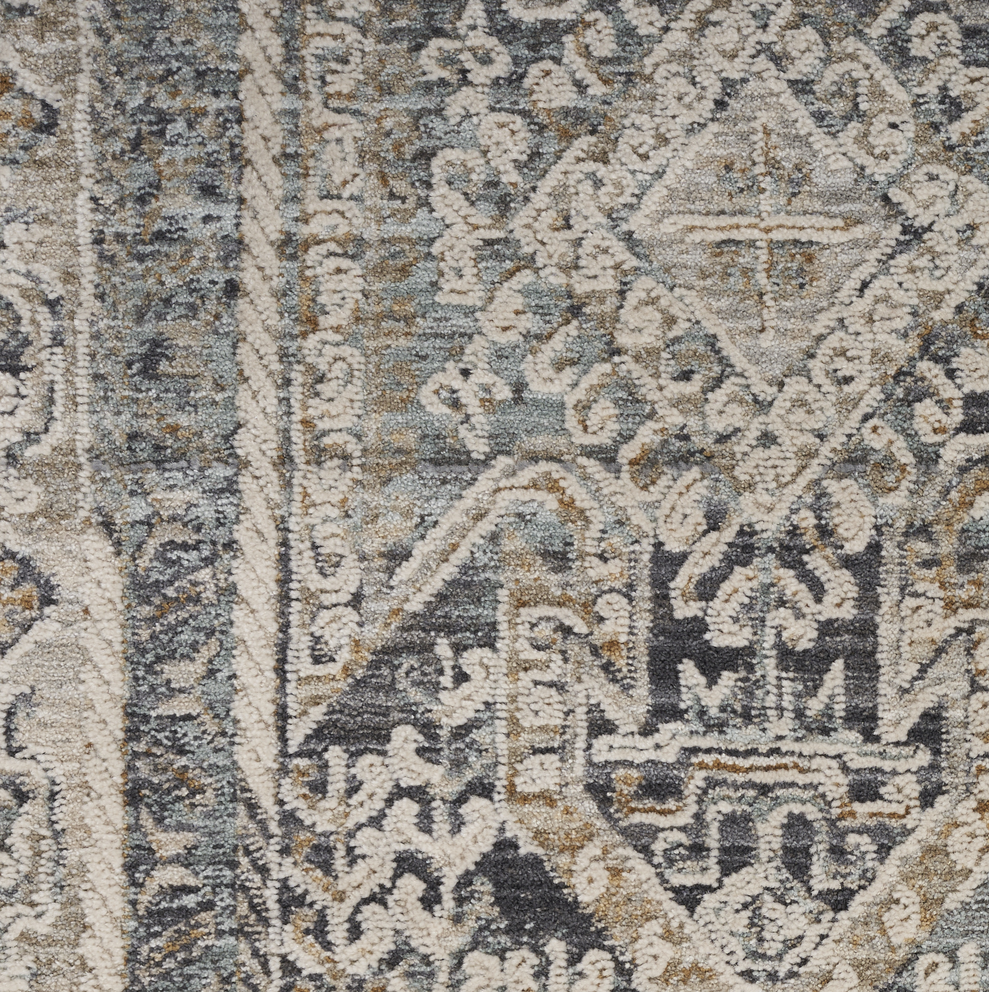 Nourison Lynx 12' x 15'9" Ivory Charcoal Vintage Indoor Rug