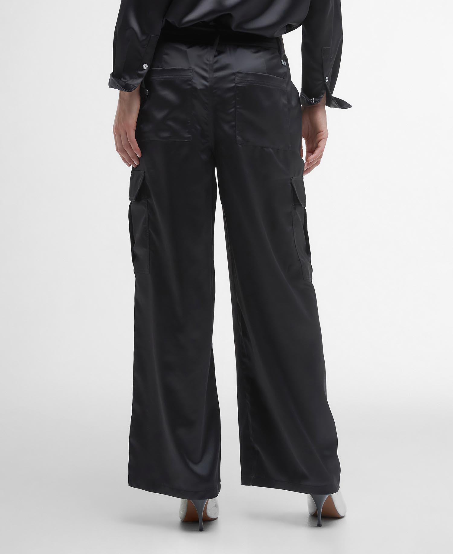 Kaylee Satin Cargo Trousers image number 2