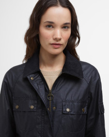 Arlo Utility Waxed Jacket Royal Navy/Ancient Tartan