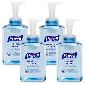 GOJO, PURELL® HEALTHY SOAP®, Gentle & Free Foam Liquid Soap,  515 mL Counter Top Pump Bottle