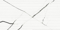 Beyond Calacatta Glam White 12×24 3D Etch Decorative Tile Matte Rectified