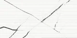Beyond Calacatta Glam White 12×24 3D Etch Decorative Tile Matte Rectified
