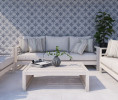 Jet Set Cadet Grey Cabana Mosaic