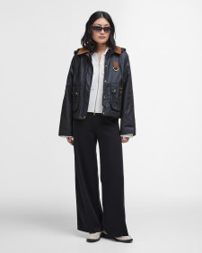 Erma Waxed Jacket Black/Ancient Tartan