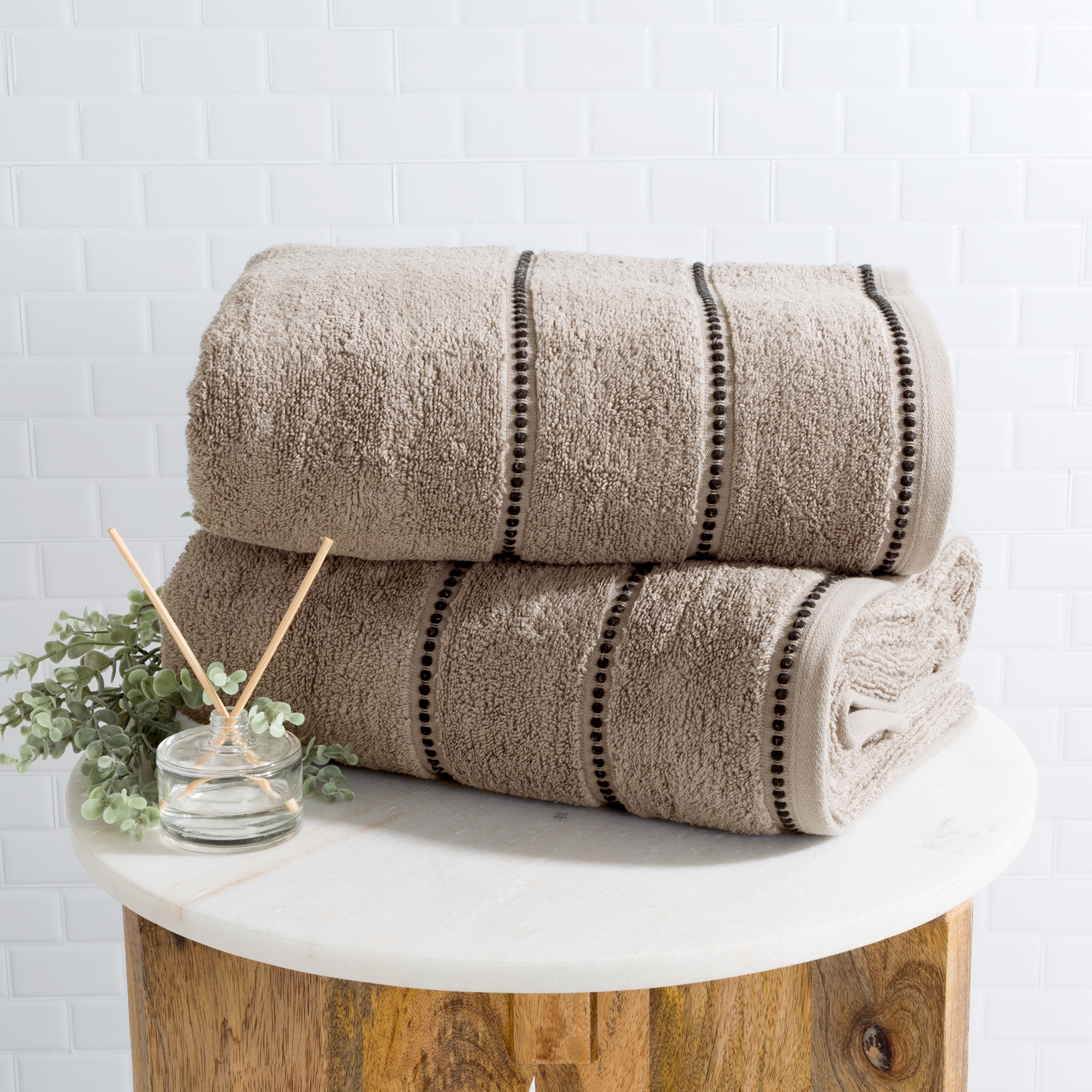 2Pc Luxury Cotton Towel Sets Quick Dry Plush Soft Absorbent Bath Towels 68"x34" - Picture 16 of 18