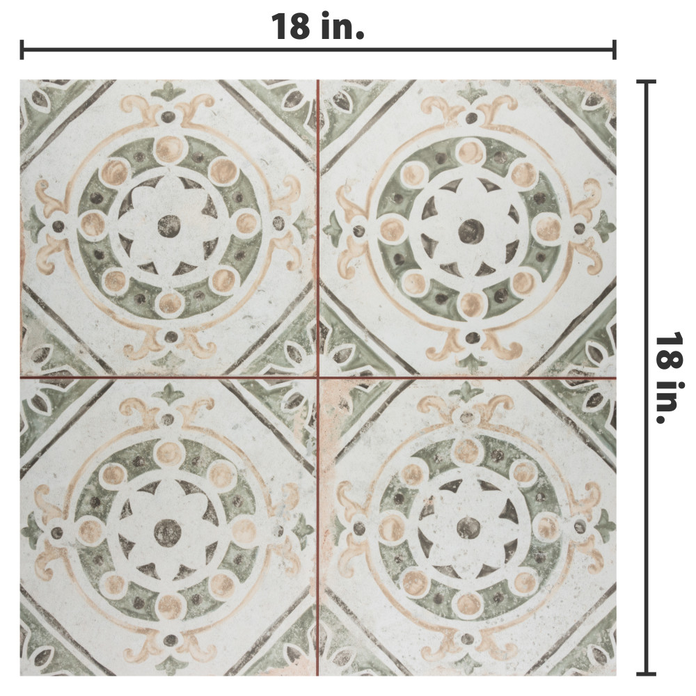 Kings Porto Iria 17-5/8 in. x 17-5/8 in. Ceramic Floor and Wall Tile
