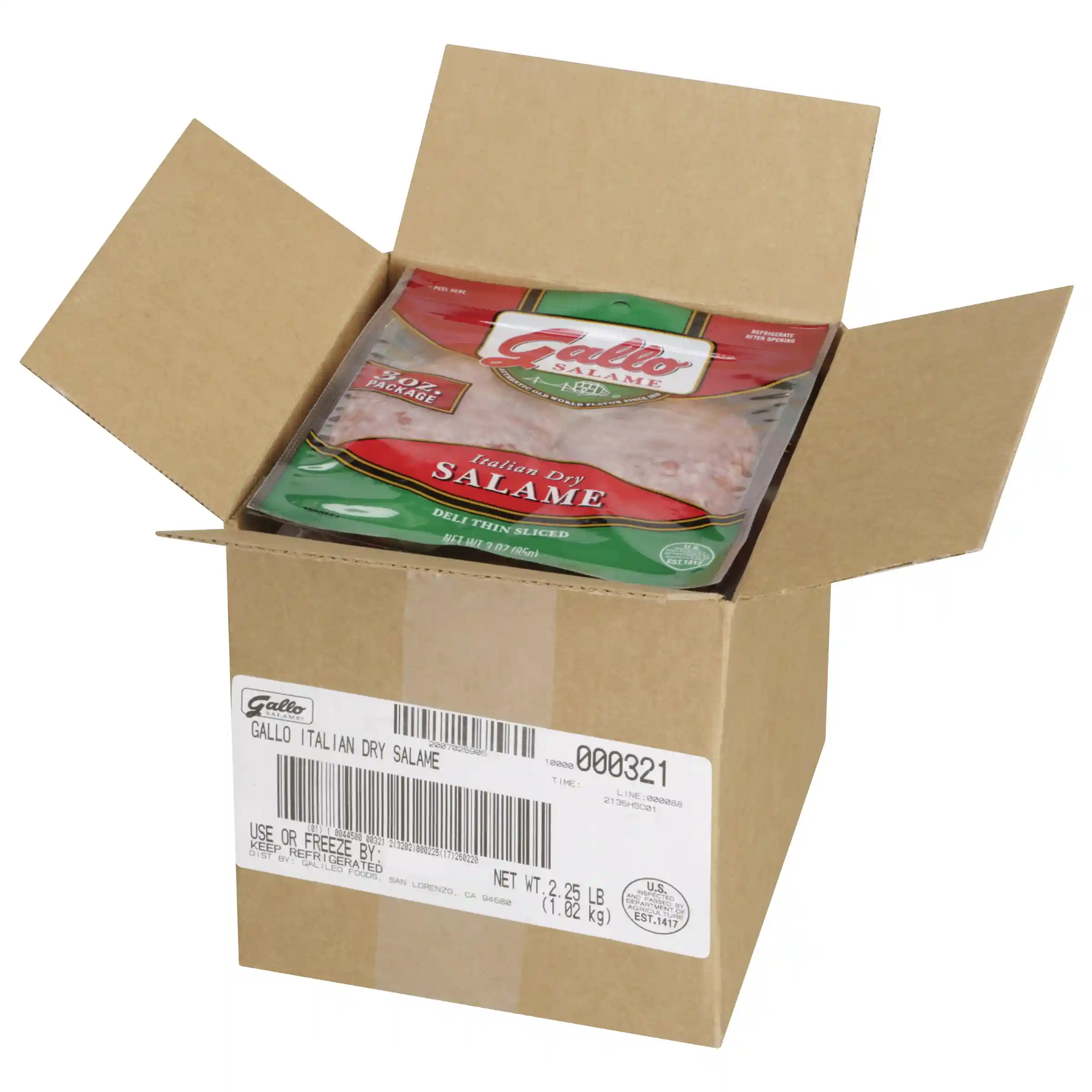 Gallo Salame® Deli Thin Sliced Italian Dry Salami, 3 oz._image_3