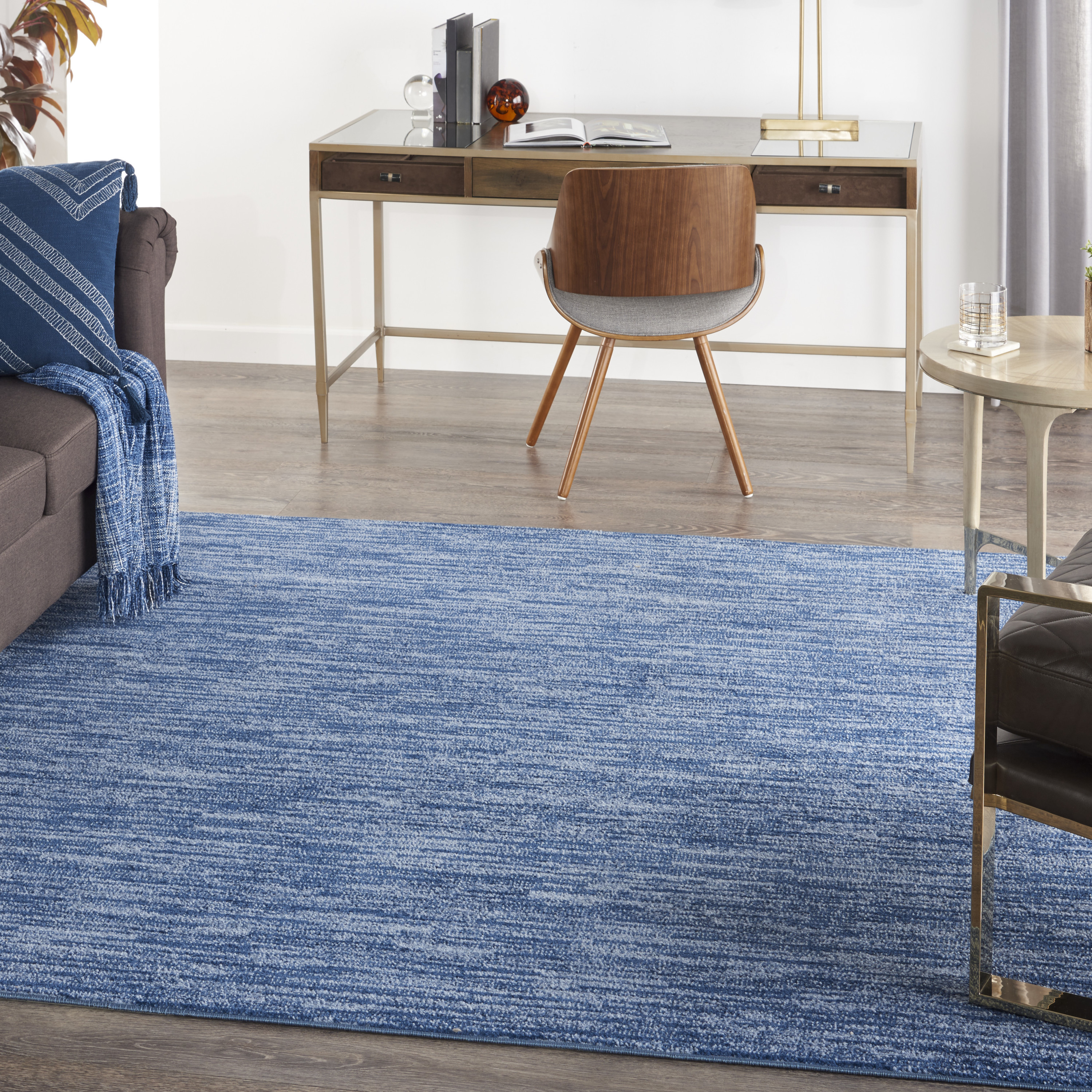 Nourison Nourison Essentials 7' x Square Navy Blue Outdoor Rug