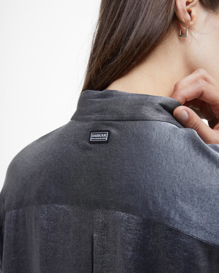 Della Satin Long-Sleeved Shirt