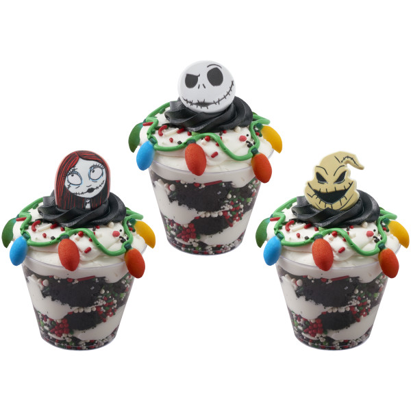 Disney Tim Burton's The Nightmare Before Christmas Jack Skellington, Sally, and Oogie Boogie Cupcake Rings