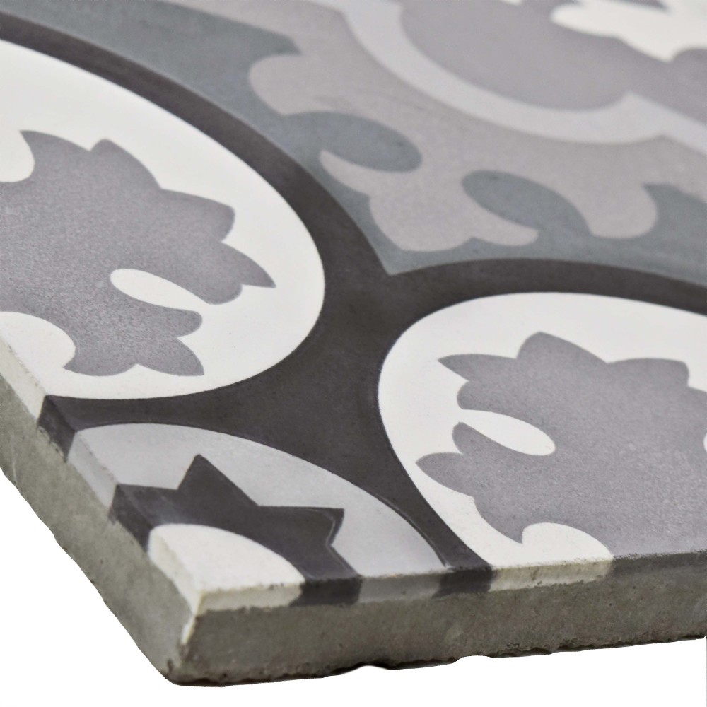 Cemento Queen Mary Storm 7-7/8 in. x 7-7/8 in. Cement Floor and Wall Tile