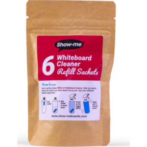 Refillable Dry Erase Board Cleaner Sachets, Pack of 6