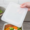 Third-size Super Pan V® flexible steam table hotel pan lid in white