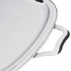 23 ½-inch Elegant Reflections oblong stainless steel serving tray with handles
