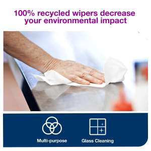 Tork, 4 ply, 9.75"x16.75", Paper, General Purpose Wipers, White