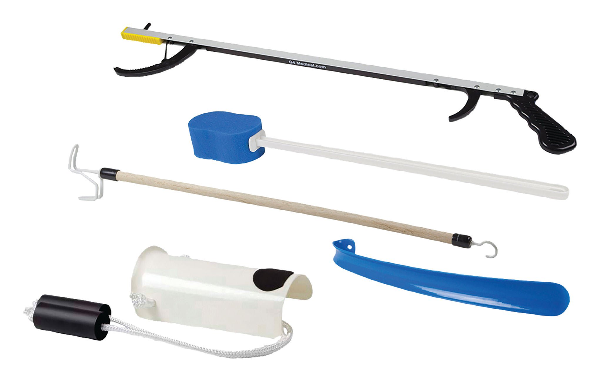 FabLife™ Hip Kit with 32" Reacher, 18" Plastic Shoehorn and 24" Dressing Stick