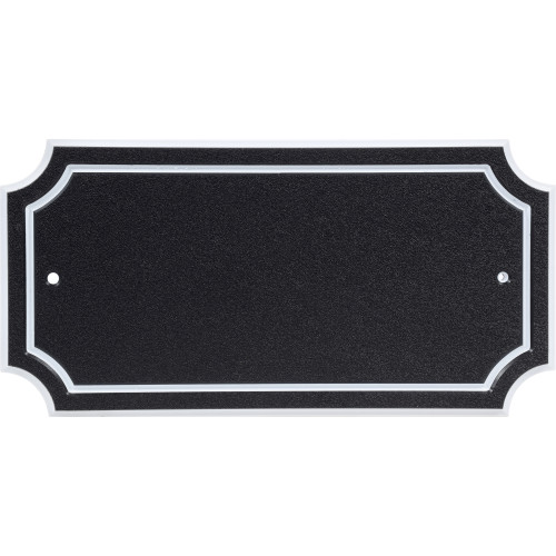 Distinctions Scalloped Address Plaque Black (6