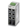 Unmanaged (2) SC (6) RJ-45 Plug-in/Screw DIN Rail Mount 8 Port 10/100 (RJ45) Mbps 100 (SC) Mbps
