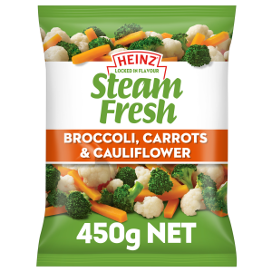  Heinz Steam Fresh® Broccoli, Carrots & Cauliflower 450g 