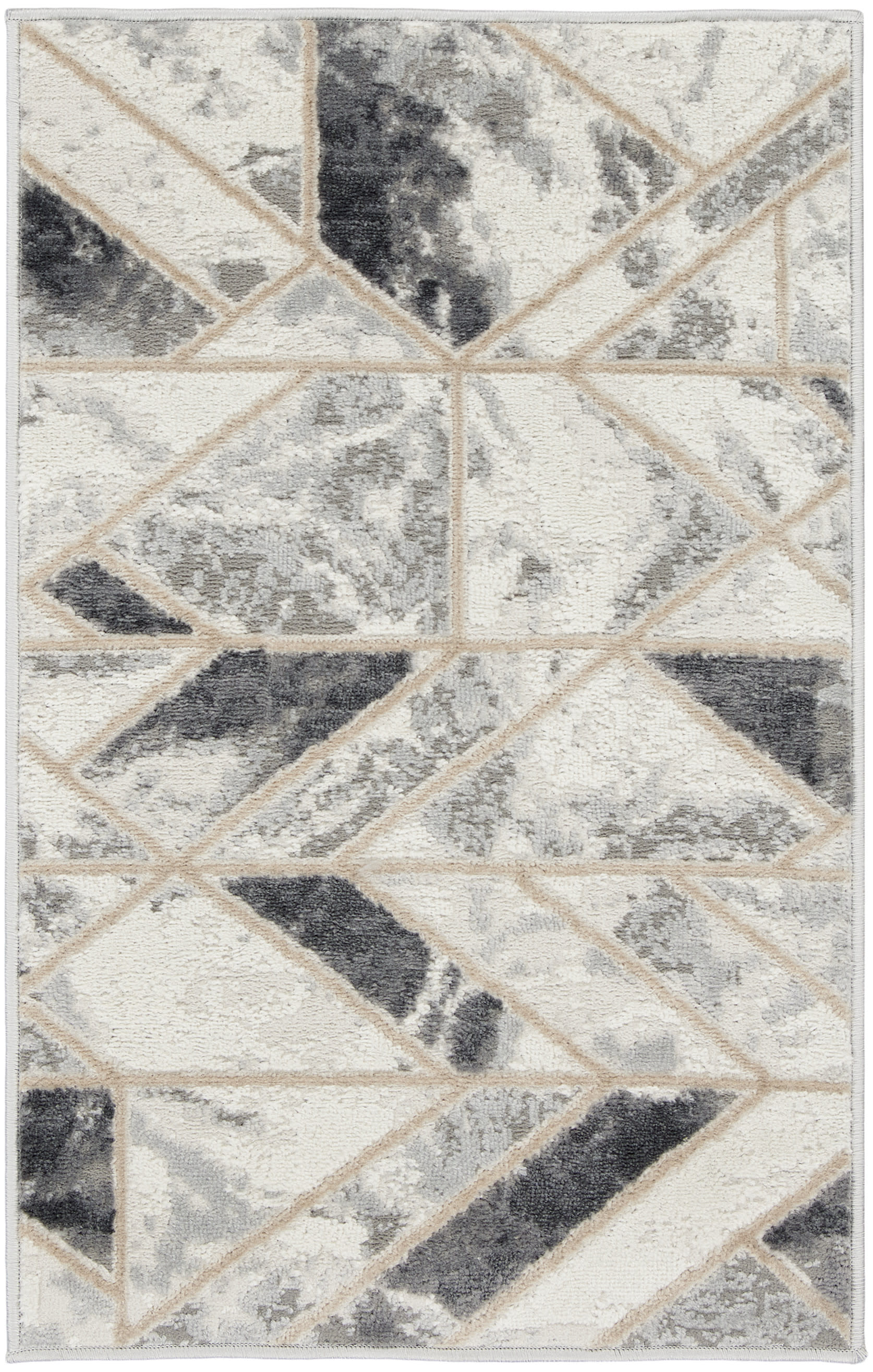 Nourison Elation 2' x 3' Ivory Grey Modern Indoor Rug