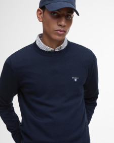 Lingwood Compact Crew Neck Jumper Classic Navy