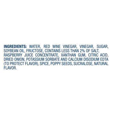 Kraft Raspberry Vinaigrette Lite Dressing, 16 fl oz Bottle