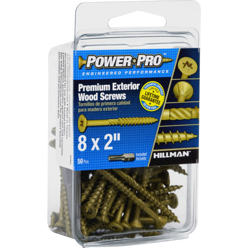 Power Pro Premium Exterior Wood Screw 8 X 2 Deck Screws Screws Construction Fastener 4295