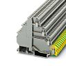 Ground Terminal Block Screw Connection 400V 19A 24-12 AWG 6.2mm W Gray