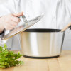 3 ¾-quart Wear-Ever® tapered aluminum saucepan in Steel Coat x3™ nonstick coating with silicone TriVent™ handle
