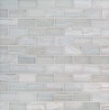 Shibui Bleached White 1×2 Brick Mosaic Silk