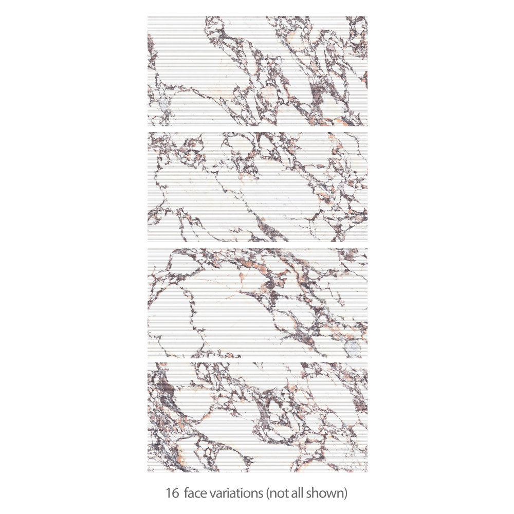 Sample – Touche Pleated Deco Rubis Porcelain Floor and Wall Tile