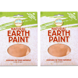 2-Pack Natural Earth Paint Powder, Orange, 3 oz
