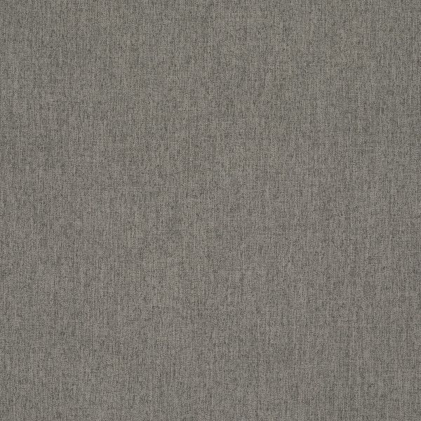 Grey woven fabric covers the entire frame, showing fine interlaced fibers and subtle vertical striations; close-up, evenly lit neutral texture suggesting upholstery or wallpaper.
