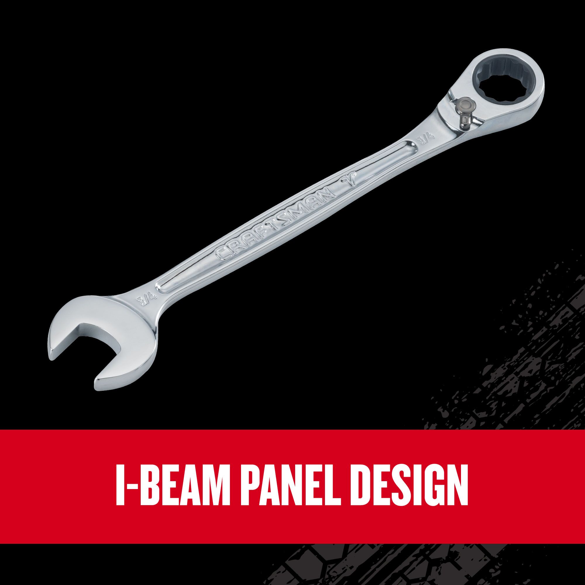 Graphic of CRAFTSMAN Wrenches: Ratchet highlighting product features