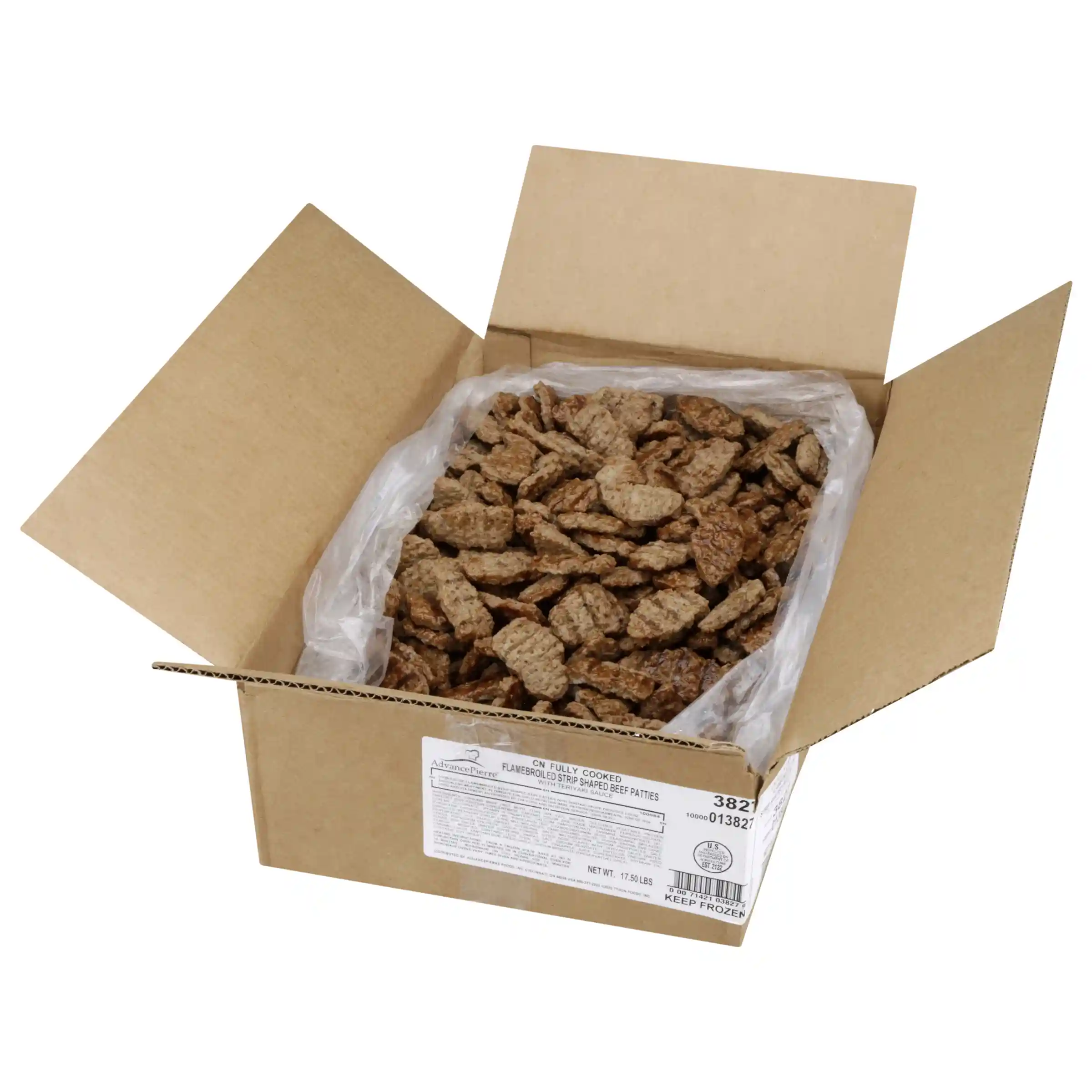 AdvancePierre™ Fully Cooked Flamebroiled Strip Shaped Beef Patties with Teriyaki Sauce_image_4
