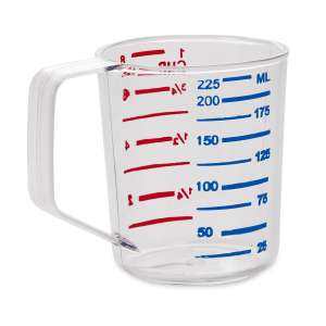 Rubbermaid Commercial, Bouncer Measuring Cup, 8oz, Clear