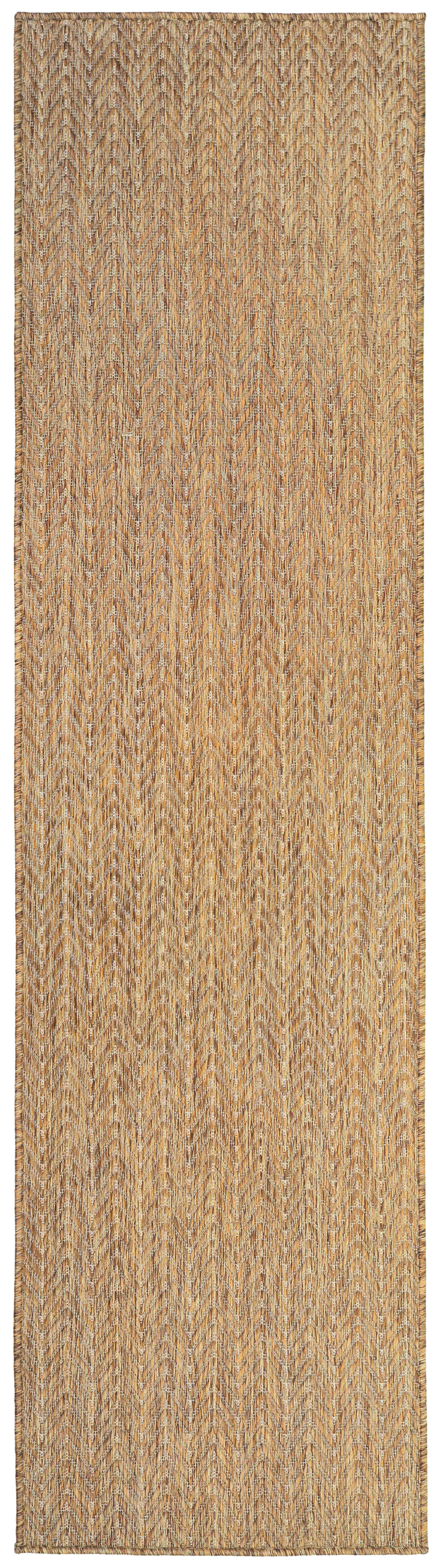 Nourison Horizon Indoor/Outdoor 2'2" x 8' Natural Modern Rug