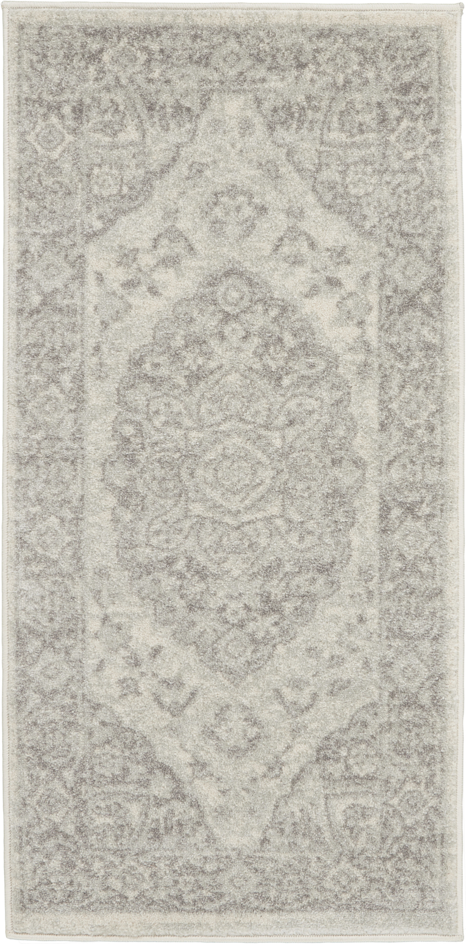 Nourison Tranquil 2' x 4' Ivory Grey Vintage Indoor Rug