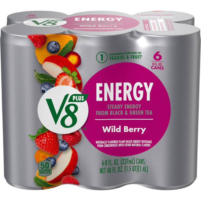 Wild Berry Flavored Energy Drink (Pack of 6)