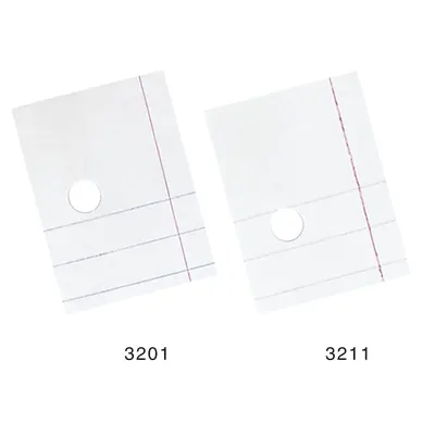 Pacon  Filler Paper, White, 3-Hole Punched, Red Margin, 3/8 in ruled 8-1/2