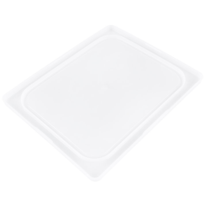 Half-size Super Pan V® flexible steam table hotel pan lid in white