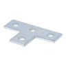 Zinc Plated Steel Tee Plate, 4 Hole